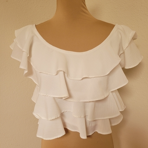 Roper White Ruffle Blouse - Picture 1 of 4